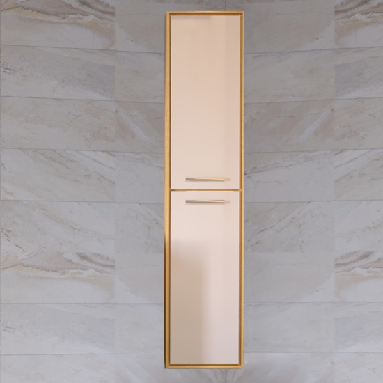 Пенал Raval Frame 160 белый, дуб сонома, подвесной