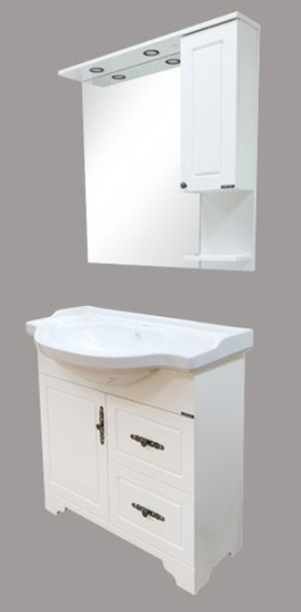 Мебель для ванной Comforty Севилья 85, напольная, слоновая кость