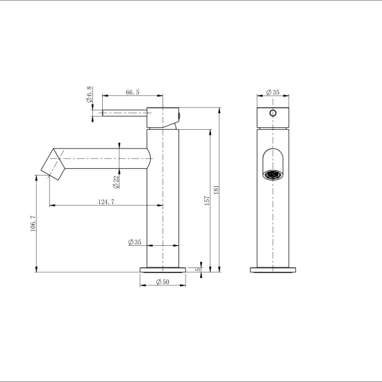 Смеситель для раковины Wonzon & Woghand WW-H1063-MB