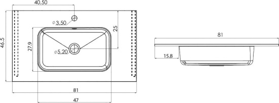 Мебель для ванной Vincea Norma 80 белая глянцевая