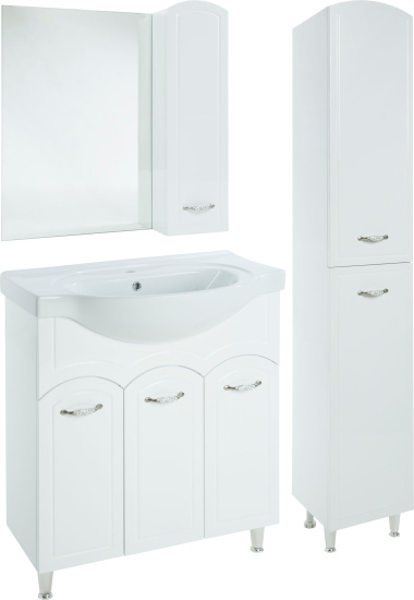 Тумба с раковиной Bellezza Амелия 80 белая