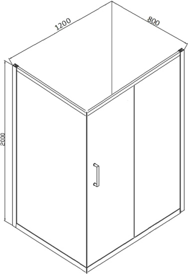 Душевой уголок Bravat Drop 120х80х200