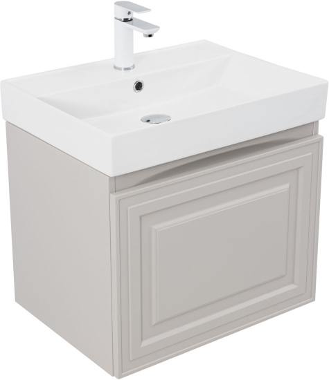 Тумба с раковиной Aquanet Агата 60 1 ящик, бежевая
