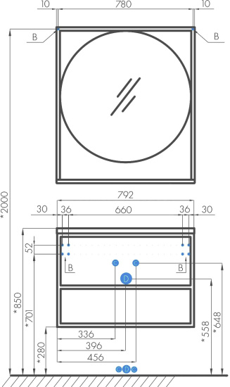 Тумба с раковиной Aquaton Лофт Фабрик 80 дуб кантри