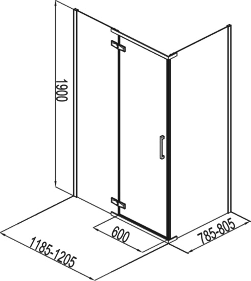 Душевой уголок Aquanet Logic AE32-S-120x80U-CT
