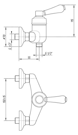 Смеситель для душа Migliore Ermitage ML.ERM-7038 Do