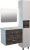 Тумба под раковину Misty Норд 75 подвесная, белая, сосна пасаден