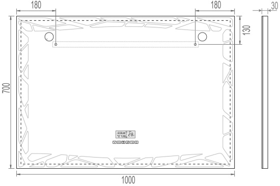 Зеркало Vigo Melissa Media Grey 1000