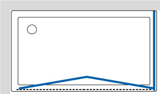 Душевой уголок GuteWetter Practic Rectan GK-404 левая 80x75 см стекло бесцветное, профиль матовый хром