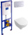 Инсталляция Villeroy & Boch 9224 6100 + кнопка Villeroy & Boch Viconnect 9224 9061 хром + унитаз подвесной Villeroy & Boch O Novo 5688 H1 01 alpin