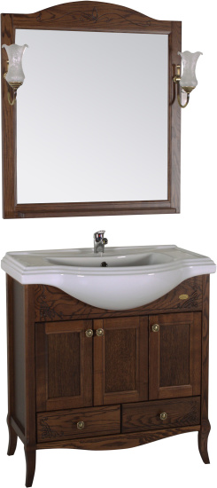 Мебель для ванной ASB-Woodline Салерно 80 орех антикварный