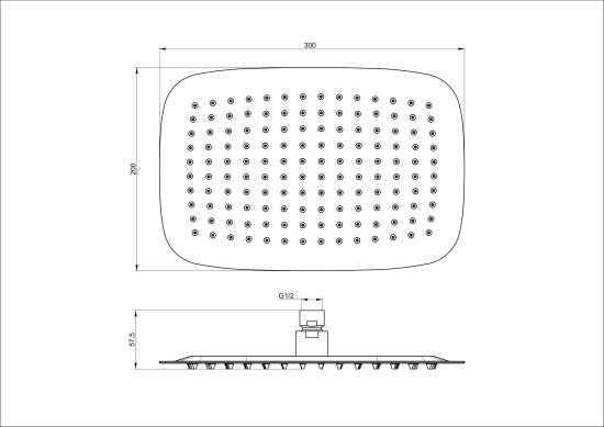 Верхний душ Wonzon & Woghand WW-88DP03-CR