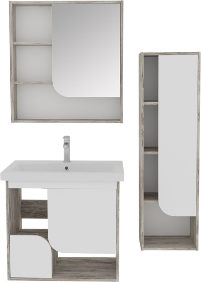 Тумба с раковиной Runo Сити 70 дуб скандинавский