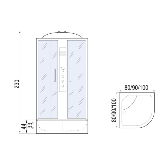 Душевая кабина River Dunay XL 100/44 МТ