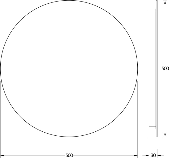 Зеркало круглое Evoform Ledshine BY 2542 50x50