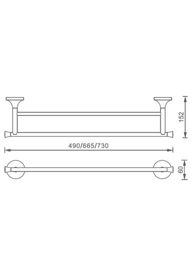 Полотенцедержатель Altrobagno Corposo 081406 Cr двойной
