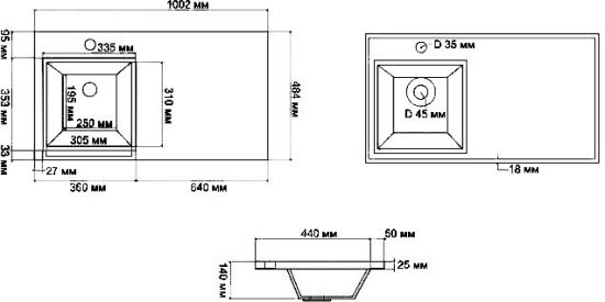 Мебель для ванной Misty Фостер 40 подвесная, под стиральную машину
