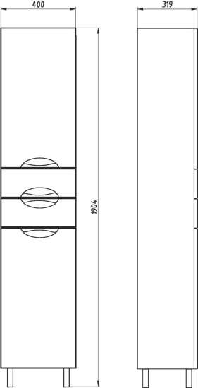 Пенал ASB-Mebel Мессина 40 R