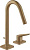 Смеситель для раковины Axor Citterio M 34132140 шлифованная бронза
