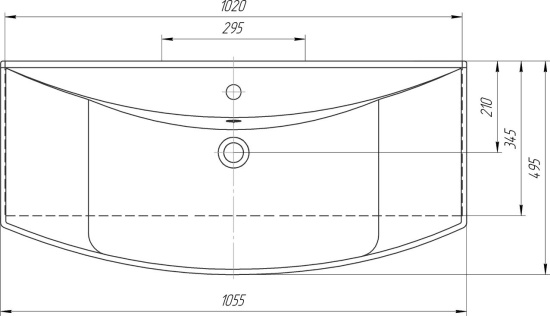 Тумба с раковиной Misty Жардин 105 светло-бежевая