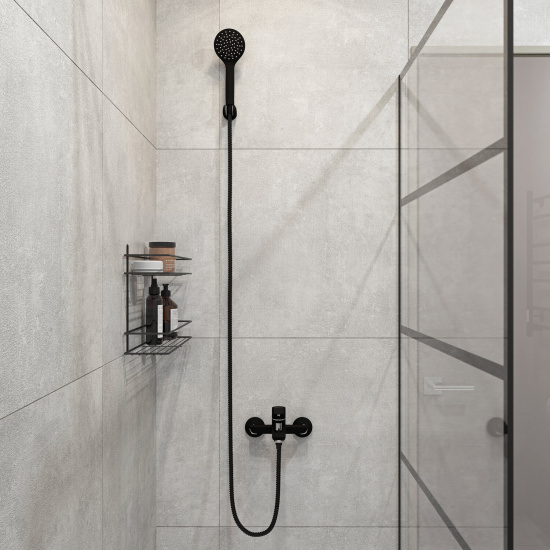 Душевая перегородка Stworki Кронборг LOFT-GW-100х220 100 см, профиль черный матовый