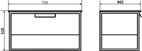 Тумба с раковиной Comforty Бонн 75 дуб темный