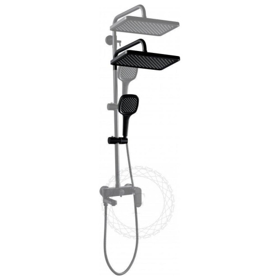 Душевая стойка Filarete Retta FL2030BL, черный