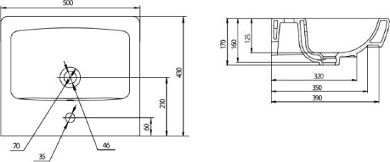 Тумба с раковиной STWORKI Дублин 50