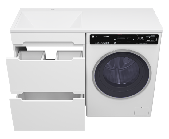 Тумба с раковиной Misty Байкал 55 L под стиральную машину, раковина Гавана 120