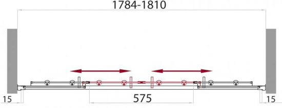 Душевая дверь в нишу BelBagno Uno BF 2 180 P Cr