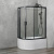 Душевой уголок Royal Bath BK RB8120BK-T-BL-R 120x80 с поддоном