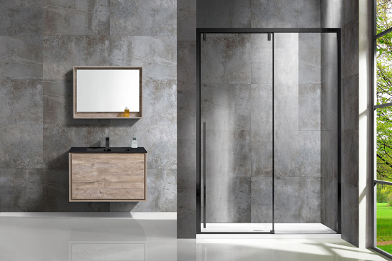 Душевая дверь в нишу Vincea Lugano VDS-1L120CLB-1 120 см, профиль черный