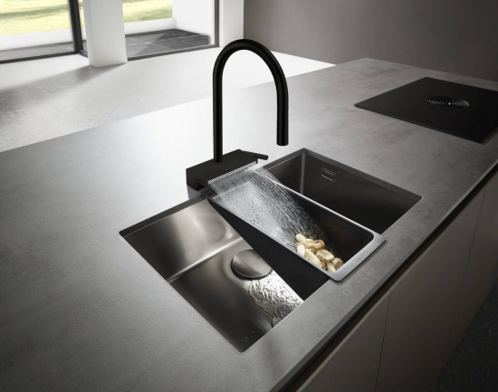 Смеситель для кухни Hansgrohe Aquno Select M81 73831670 черный матовый