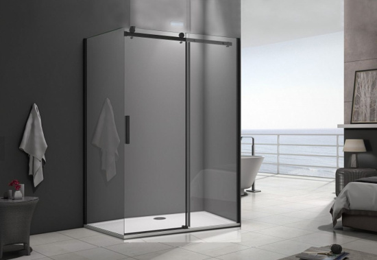 Душевой уголок Good Door Galaxy WTW+SP-C-В 120х100, профиль черный