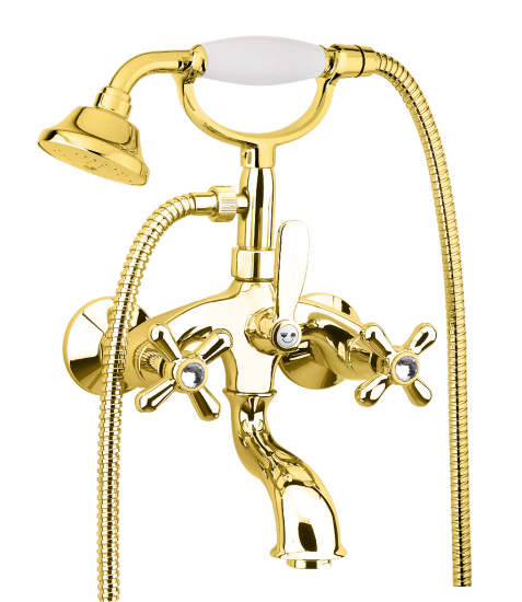 Смеситель для ванны Fiore Margot Sky Swarovski® 01OO0600, золото