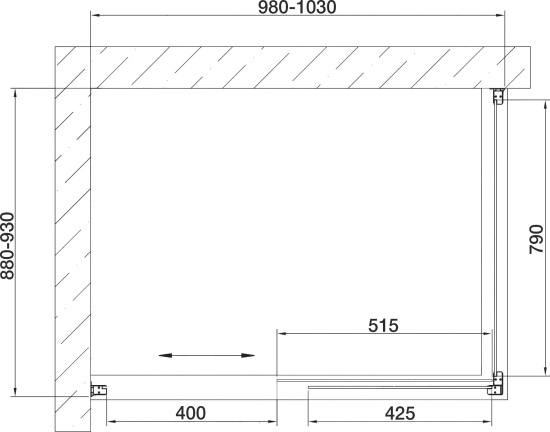 Душевой уголок Vegas Glass ZP+ZPV 100*90 07 10 профиль матовый хром, стекло сатин