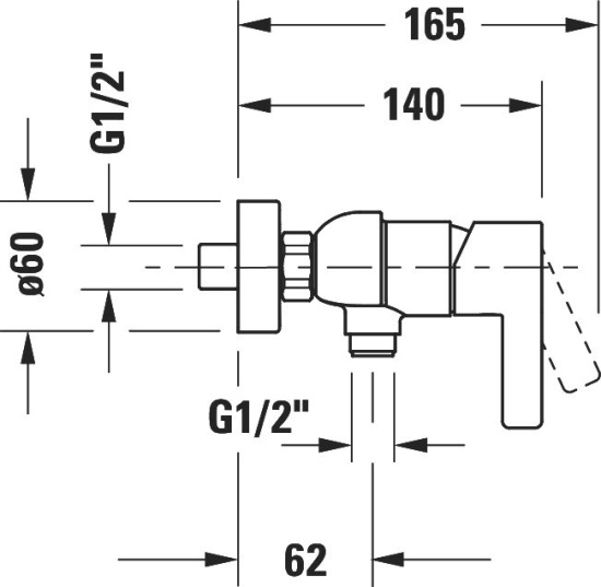 Смеситель для душа Duravit D-Neo DE4230000010