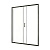 Душевая дверь в нишу Taliente TA-140-1CB, профиль черный матовый, стекло прозрачное