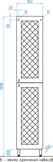 Пенал Style Line Канна 36 белый