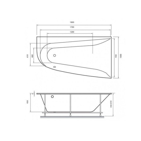 Акриловая ванна VAYER Boomerang 180x100 R/L