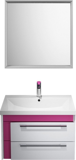 Тумба под раковину Iddis Color Plus 60 белая, розовая