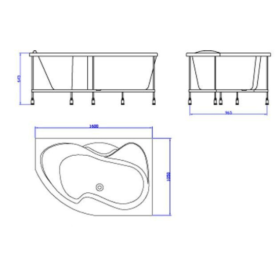 Акриловая ванна Akrilan Laguna Alsina 150 L