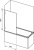 Шторка на ванну Ravak BVS1-80 Transparent, фурнитура хром