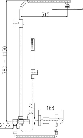 Душевая стойка Rav Slezak Loira LR554.5/6