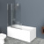 Шторка на ванну BelBagno Uno V-11-120/150-P-Cr стекло punto Шторка на ванну BelBagno Uno V-11-120/150-P-Cr стекло punto