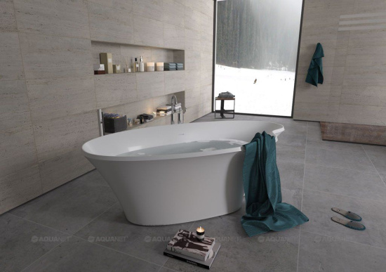 Ванна из искусственного камня Aquanet Desire V9-N 180x90 см. матовая