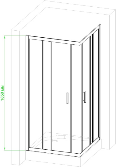 Душевой уголок Royal Bath HPD RB1212HPD-C-BL 120x120