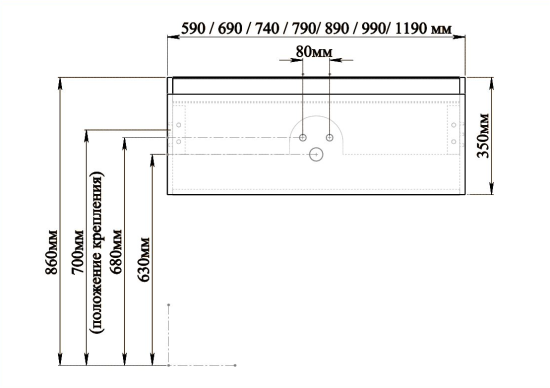 Тумба с раковиной Sanvit Кубэ-1 70 белый глянец