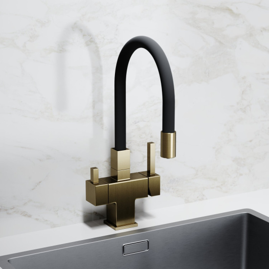 Смеситель для кухни Sancos Arno SC4005BG, брашированное золото