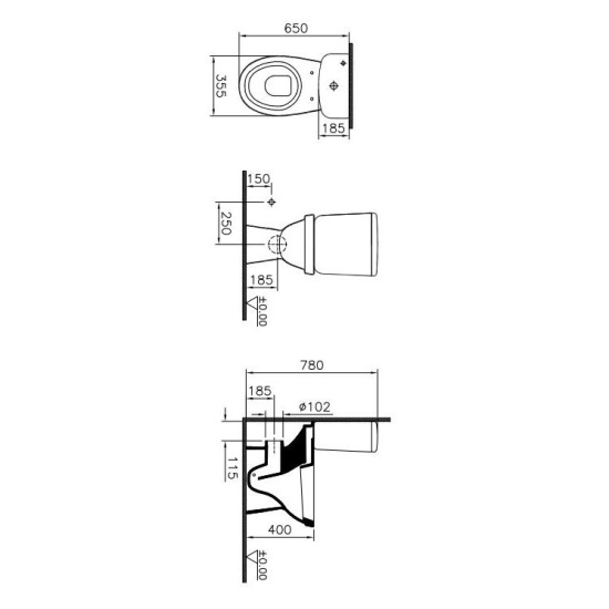 Унитаз-компакт VitrA Norm Fit 9844B099-7203 с функцией биде